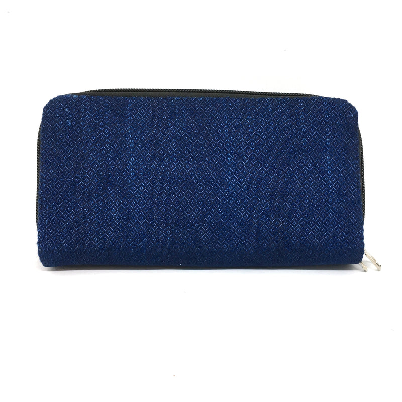 Handmade Natural Indigo Dye Two Zipper Purse