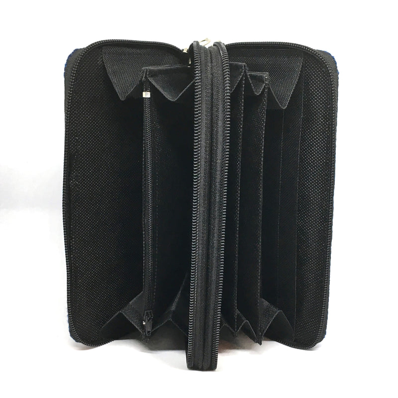 Handmade Natural Indigo Dye Two Zipper Purse