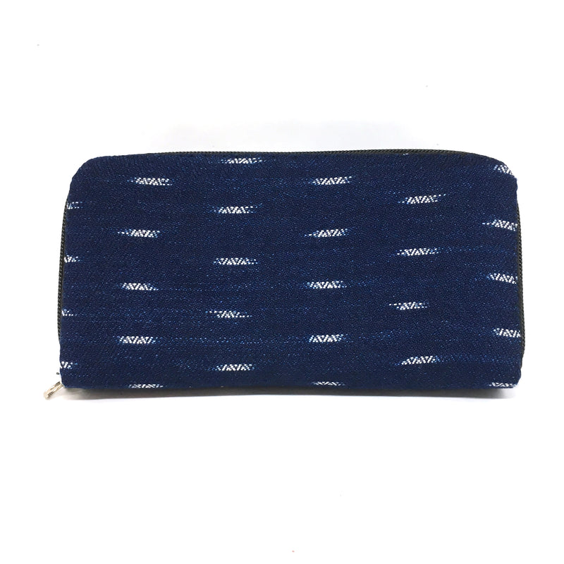 Handmade Natural Indigo Dye Two Zipper Purse