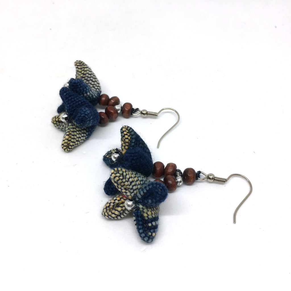 Handmade Natural Indigo Dye Earrings