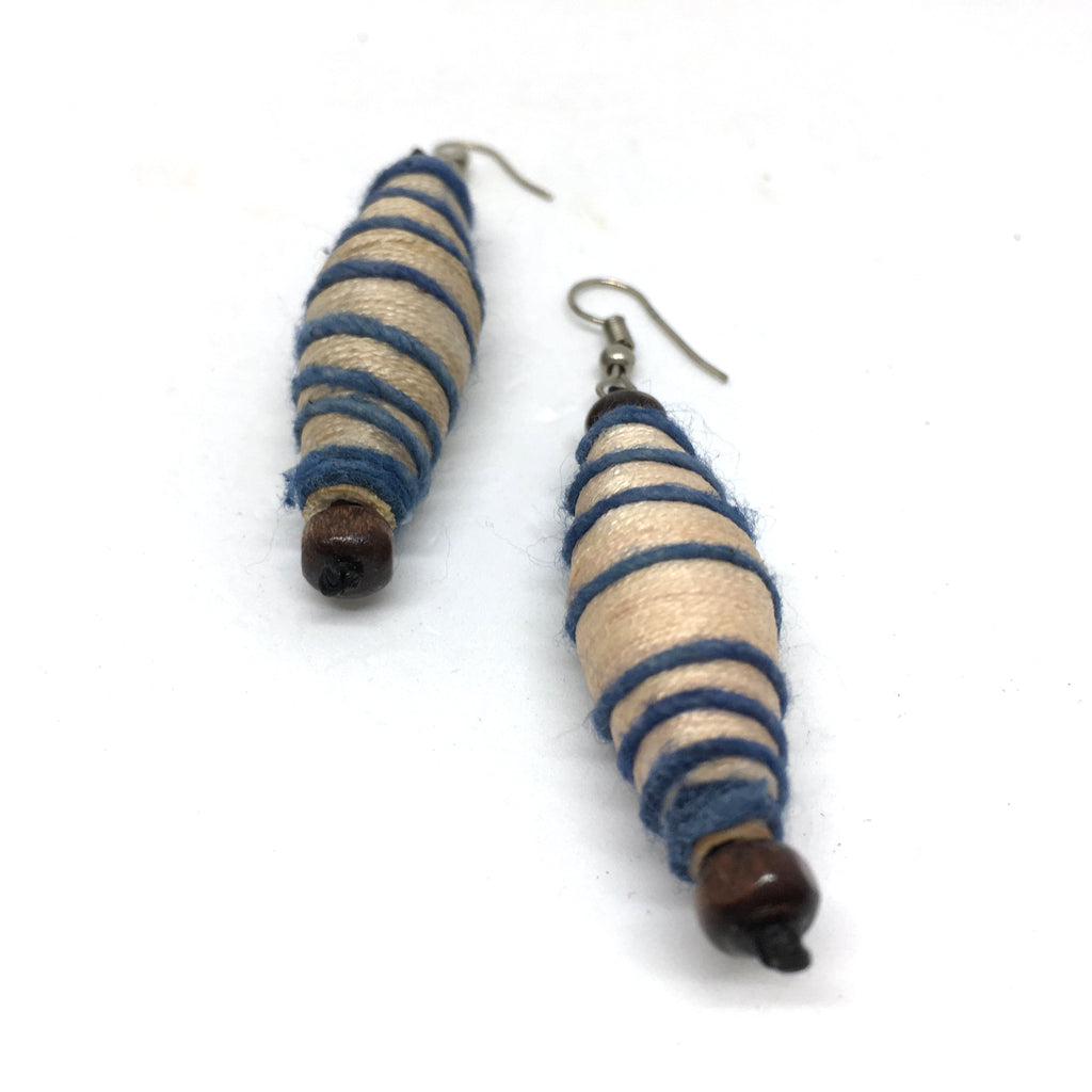 Handmade Natural Indigo Dye Earrings