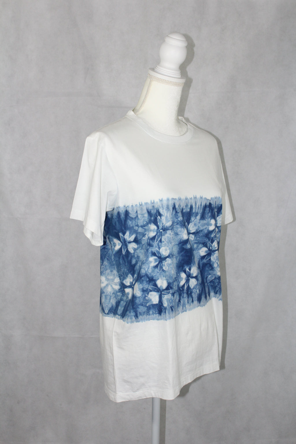 Indigo Dye Shirt Top Cotton Handmade Natural
